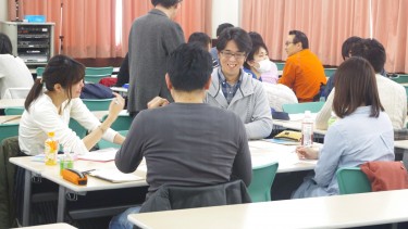 笑顔もたくさんのグループワークになりました