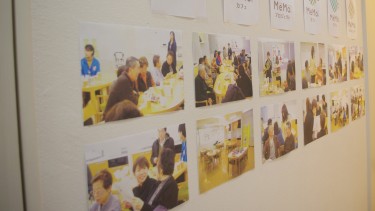 【前回のMeMoカフェの様子を 写真展のようにしてみました】