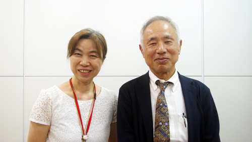 八子先生(介護福祉学科学科長)と石飛先生